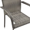vidaXL - Tuinstoelen - stapelbaar - 6 - st - poly - rattan - grijs
