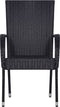 vidaXL - Tuinstoelen - stapelbaar - 6 - st - poly - rattan - zwart