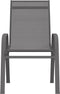 vidaXL - Tuinstoelen - stapelbaar - 6 - st - textileen - stof - grijs