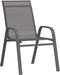 vidaXL - Tuinstoelen - stapelbaar - 6 - st - textileen - stof - grijs
