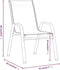 vidaXL - Tuinstoelen - stapelbaar - 6 - st - textileen - stof - grijs