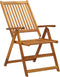 vidaXL - Tuinstoelen - verstelbaar - 3 - st - massief - acaciahout