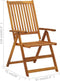 vidaXL - Tuinstoelen - verstelbaar - 3 - st - massief - acaciahout