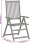 vidaXL - Tuinstoelen - verstelbaar - 3 - st - massief - acaciahout - grijs