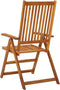vidaXL - Tuinstoelen - verstelbaar - 3 - st - massief - acaciahout