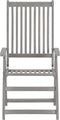 vidaXL - Tuinstoelen - verstelbaar - 3 - st - massief - acaciahout - grijs