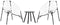 vidaXL - Tuinstoelenset - 3-delig - poly - rattan - zwart - en - wit
