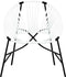 vidaXL - Tuinstoelenset - 3-delig - poly - rattan - zwart - en - wit