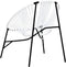 vidaXL - Tuinstoelenset - 3-delig - poly - rattan - zwart - en - wit