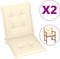 vidaXL - Tuinstoelkussen - lage - rug - 2 - st - 100x50x3 - cm - oxford - stof - crème
