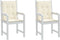 vidaXL - Tuinstoelkussen - lage - rug - 2 - st - 100x50x3 - cm - oxford - stof - crème