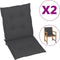 vidaXL - Tuinstoelkussen - lage - rug - 2 - st - oxford - stof - antraciet