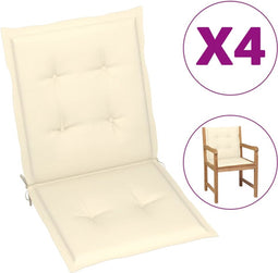 vidaXL - Tuinstoelkussen - lage - rug - 4 - st - 100x50x3 - cm - oxford - stof - antraciet