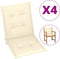 vidaXL - Tuinstoelkussen - lage - rug - 4 - st - 100x50x3 - cm - oxford - stof - antraciet