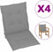 vidaXL - Tuinstoelkussen - lage - rug - 4 - st - oxford - stof - antraciet