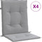 vidaXL - Tuinstoelkussen - lage - rug - 4 - st - oxford - stof - antraciet