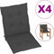 vidaXL - Tuinstoelkussen - lage - rug - oxford - stof - antracietkleur