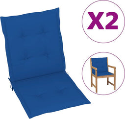 vidaXL - Tuinstoelkussens - 2 - st - 100x50x3 - cm - oxford - stof - koningsblauw