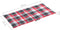 vidaXL - Tuinstoelkussens - 2 - st - 100x50x3 - cm - oxford - stof - ruitpatroon - rood