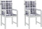 vidaXL - Tuinstoelkussens - 2 - st - 100x50x3 - cm - oxford - stof - ruitpatroon - grijs