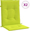 vidaXL - Tuinstoelkussens - 2 - st - 100x50x3 - cm - oxford - stof - heldergroen