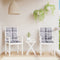 vidaXL - Tuinstoelkussens - 2 - st - 100x50x3 - cm - oxford - stof - ruitpatroon - grijs