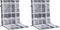 vidaXL - Tuinstoelkussens - 2 - st - 100x50x3 - cm - oxford - stof - ruitpatroon - grijs