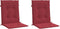 vidaXL - Tuinstoelkussens - 2 - st - 100x50x3 - cm - oxford - stof - wijnrood