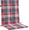 vidaXL - Tuinstoelkussens - 2 - st - 100x50x3 - cm - oxford - stof - ruitpatroon - rood