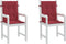 vidaXL - Tuinstoelkussens - 2 - st - 100x50x3 - cm - oxford - stof - wijnrood