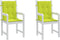 vidaXL - Tuinstoelkussens - 2 - st - 100x50x3 - cm - oxford - stof - heldergroen