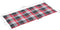 vidaXL - Tuinstoelkussens - 2 - st - 120x50x3 - cm - stof - ruitpatroon - rood