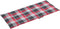 vidaXL - Tuinstoelkussens - 2 - st - 120x50x3 - cm - stof - ruitpatroon - rood