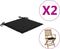 vidaXL - Tuinstoelkussens - 2 - st - 40x40x3 - cm - oxford - stof - zwart