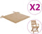 vidaXL - Tuinstoelkussens - 2 - st - 40x40x3 - cm - oxford - stof - beige
