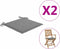 vidaXL - Tuinstoelkussens - 2 - st - 40x40x3 - cm - oxford - stof - grijs