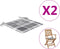 vidaXL - Tuinstoelkussens - 2 - st - 40x40x3 - cm - oxford - stof - ruitpatroon - grijs