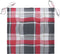 vidaXL - Tuinstoelkussens - 2 - st - 40x40x3 - cm - oxford - stof - ruitpatroon - rood