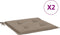 vidaXL - Tuinstoelkussens - 2 - st - 40x40x3 - cm - oxford - stof - taupe
