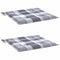 vidaXL - Tuinstoelkussens - 2 - st - 40x40x3 - cm - oxford - stof - ruitpatroon - grijs