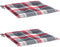 vidaXL - Tuinstoelkussens - 2 - st - 40x40x3 - cm - oxford - stof - ruitpatroon - rood