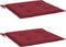 vidaXL - Tuinstoelkussens - 2 - st - 40x40x3 - cm - oxford - stof - wijnrood