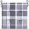 vidaXL - Tuinstoelkussens - 2 - st - 40x40x3 - cm - oxford - stof - ruitpatroon - grijs