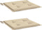 vidaXL - Tuinstoelkussens - 2 - st - 40x40x3 - cm - oxford - stof - beige