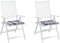 vidaXL - Tuinstoelkussens - 2 - st - 40x40x3 - cm - oxford - stof - ruitpatroon - grijs