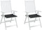 vidaXL - Tuinstoelkussens - 2 - st - 40x40x3 - cm - oxford - stof - zwart