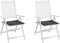 vidaXL - Tuinstoelkussens - 2 - st - 40x40x3 - cm - oxford - stof - antracietkleurig