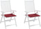 vidaXL - Tuinstoelkussens - 2 - st - 40x40x3 - cm - oxford - stof - wijnrood