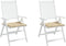 vidaXL - Tuinstoelkussens - 2 - st - 40x40x3 - cm - oxford - stof - beige