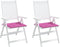 vidaXL - Tuinstoelkussens - 2 - st - 40x40x3 - cm - stof - roze